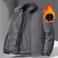 thumbnail image 1 of BSDJILFG Mens Fleece Jacket No Hood Full Zip Up Jacket Warm Thick Lined Cozy Winter Outerwear,M-5XL, 1 of 3