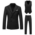 thumbnail image 1 of BSDJILFG Mens Formal Suits Double Breasted 3-Piece Business Casual Outfits,Modern Fit Tuxedo Jacket,Waistcoat and Pants, 1 of 5