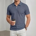 thumbnail image 1 of BSDJILFG Mens Golf Shirts Half Zip Up Cooling Texture Breathable Moisture Wicking Casual Short Sleeve Lapel Collar Hawaiian Shirts, 1 of 3