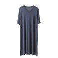 thumbnail image 1 of BSDJILFG Mens Lounge Sets Big and Tall Cotton Soft Summer Pajamas, Men's Casual Short Sleeve Loose V Neck Solid Color Lightweight Lounge Pajama Sleepwear Nightwear,L-3XL, 1 of 9