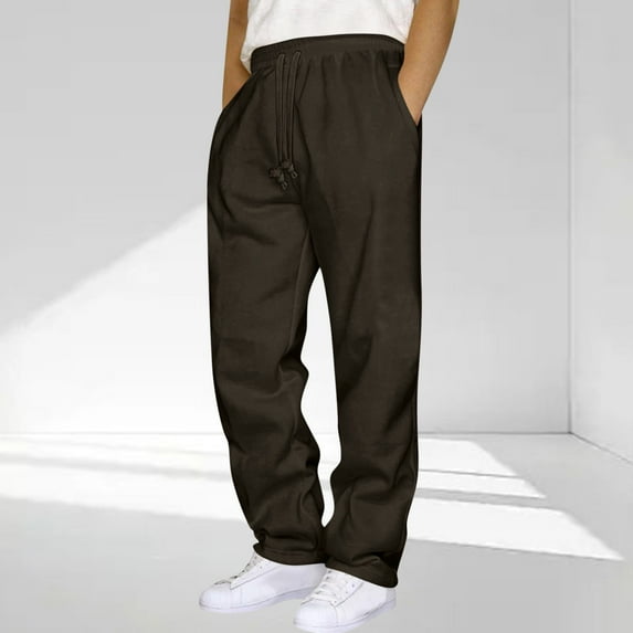 BSDJILFG Mens Travel Pants Casual Sweatpants High Waist Quick Dry Cargo Pants Straight Leg Pull-On Trouser Elastic Drawstring with Pockets,Sizes S-3XL