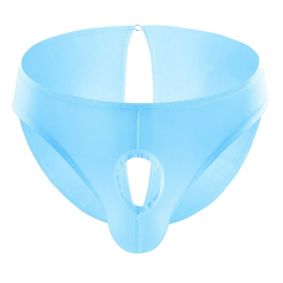 BSDJILFG Mens Underwear ,Ice Silk Cute Briefs Low Rise Seamless Breathable Thongs