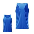 thumbnail image 1 of BSDJILFG Father's Day Men's s Vest Shirts Solid Color Tank Tops Crewneck Mesh Breathable A-Shirt Ribbed Athletic Sports Gym Tees Activewear Sportswear S-XXL, 1 of 8