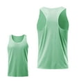 thumbnail image 1 of BSDJILFG Mens Vest Shirts Solid Color Tank Tops Crewneck Mesh Breathable A-Shirt Ribbed Athletic Sports Gym Tees Activewear Sportswear S-XXL, 1 of 8