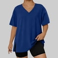 thumbnail image 1 of BSDJILFG Oversized T-Shirts for Women Plus Size Workout Tops V Neck Short Sleeve Gym Shirts Casual Loose Fit Basic Tees L-5XL, 1 of 6
