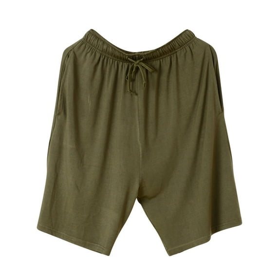 BSDJILFG Pajama Shorts for Men Big and Tall Casual Board-shorts Solid Color 5" Pajama Short Pants Pajama Shorts Beachwear Sleepwear,L-4XL