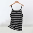 thumbnail image 1 of BSDJILFG Pajama Tops for Women Sleeveless Striped Shirts Casual Spaghetti Straps Cotton Breathable Pullover Shirts, 1 of 9