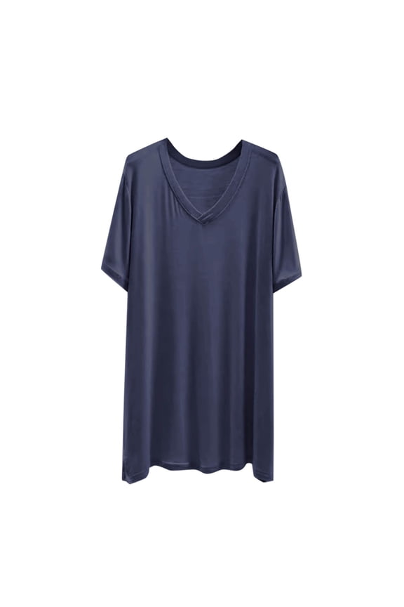 Pajama Tops for Women Summer Lightweight Shirts Breathable Short Sleeve Crewneck Sleepwear Top