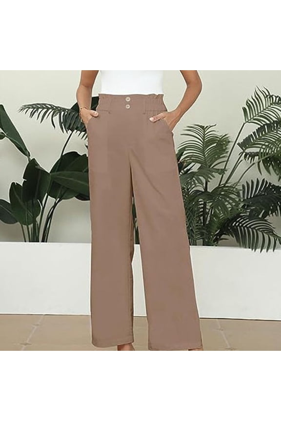 Pants for Women Casual Solid Color Trouser Slim Bootcut Straight Flare Long Pants Work wear