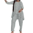 thumbnail image 1 of BSDJILFG Pj Sets for Women Plus Size Textured Ribbed Soft Knit Shirts Matching Lounge Pants ,,XL-5XL, 1 of 6