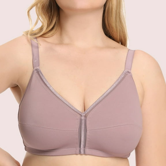BSDJILFG Plus Size Bras for Women Casual Seamless Full Figure Bras Wire-Free Ice Silk Stretchable Soft Ultra Thin Cups Everyday Bras for Older Women ,M-4XL