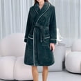 thumbnail image 1 of BSDJILFG Plus Size Flannel Robes for Women Belt Kimono Cardigan Fall Winter Casual Warm Thick Fleece Fuzzy Cozy Sleepwear with Pockets,M-3XL, 1 of 3