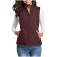 thumbnail image 1 of BSDJILFG Quilted Jacket Vests for Women Sleeveless Juniors Lightweight Puffer Vests Slim Fit Warm Cozy Outerwear, 1 of 8