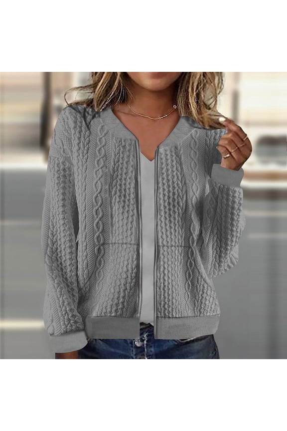 Quilted Jackets for Women Zip Up Ribbed Cardigan Athletic Breathable Bomber Jackets