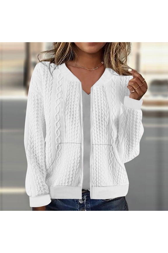 Quilted Jackets for Women Zip Up Ribbed Cardigan Athletic Breathable Bomber Jackets