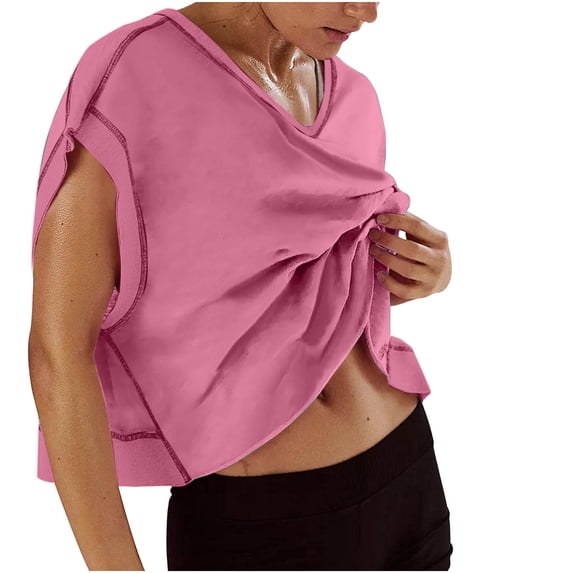 BSDJILFG Racerback Workout Tops for Women Summer Quick Drying Gym Shirt Breathable Cap Sleeve Baggy Active Top