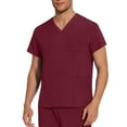 thumbnail image 1 of BSDJILFG Scrub Tops for Men Casual V-Neck Short Sleeve Lightweight Nurse Uniform Work Tops with Pockets, 1 of 9