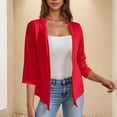 thumbnail image 1 of BSDJILFG Swim Cover Ups for Women 3/4 Sleeve Lightweight Shirts Open Front Shawl Cardigan for Beach Holiday, 1 of 7