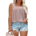thumbnail image 1 of BSDJILFG Tank Tops for Women Plus Size Eyelet Tops Square Neck Shirts Loose Fit Soft Comfortable Pullover Blouse ,XL-5XL, 1 of 8