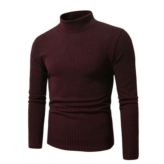 BSDJILFG Turtleneck Sweaters for Men Winter Casual Long Sleeve Crewneck Tops Pullover Loose Fit Outerwear Blouse ,M-3XL