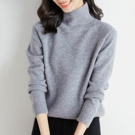 BSDJILFG Turtleneck Sweaters for Women Trending Raglan Sleeve Thicken Warm Cozy Fall Winter Outfits,Midweight,S-2XL