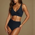 thumbnail image 1 of BSDJILFG Two-Piece Swimsuits for Women,High Waisted Bikini Top Push Up Seamless Padded No Underwire Bra and High Waisted Hipster Swimwear Bottom, 1 of 6