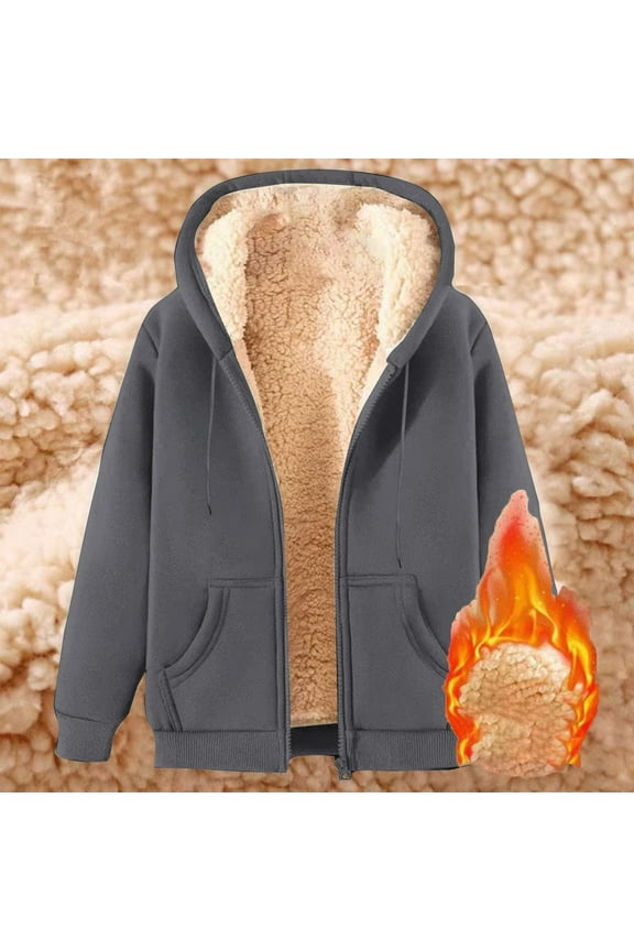 Full Zip Up Hoodies for Men Big and Tall Fleece Lined Jacket Warm Thermal Fuzzy Outerwear Windbreaker,Sizes 4XL-5XL