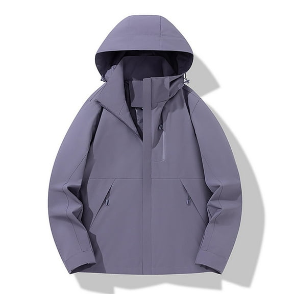 BSDJILFG Winter Jackets for Women Lightweight Scrub Hoodie Loose Fit Full Zip Up Windbreaker Outerwear with Pockets