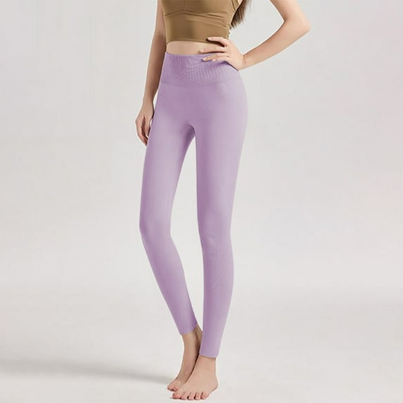 BSDJILFG Winter Leggings for Women Soft Cotton Knit Cozy Yoga Leggings Stretch Slim Fit Pants Workout Gym Pants ,S-XL