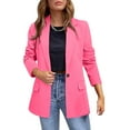 thumbnail image 1 of BSDJILFG Women Blazers Business Casual Jackets Notch Neck Long Sleeve Tailored Fit Dressy Jackets, 1 of 5