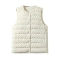 thumbnail image 1 of BSDJILFG Women Down Jacket Light Weight Sleeveless Quilted Vest Winter Waistcoat Open Front Puff Vests Winter, 1 of 9