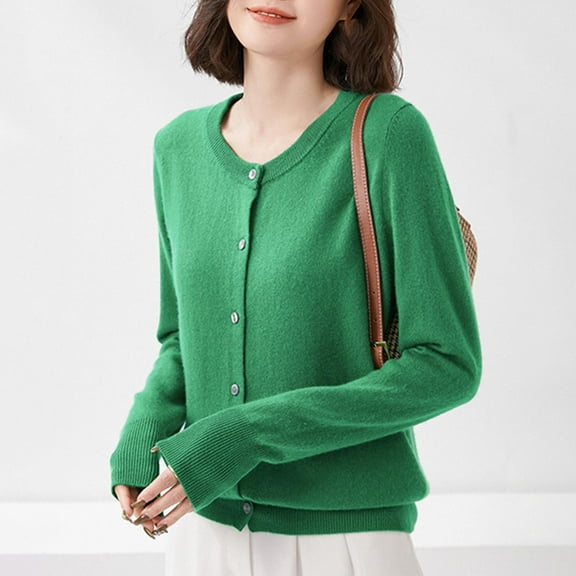 BSDJILFG Women's Cardigan Sweaters Lightweight Fall Outfits New Trendy Long Sleeve Button Down Shirts Open Front Tunic Sweaters