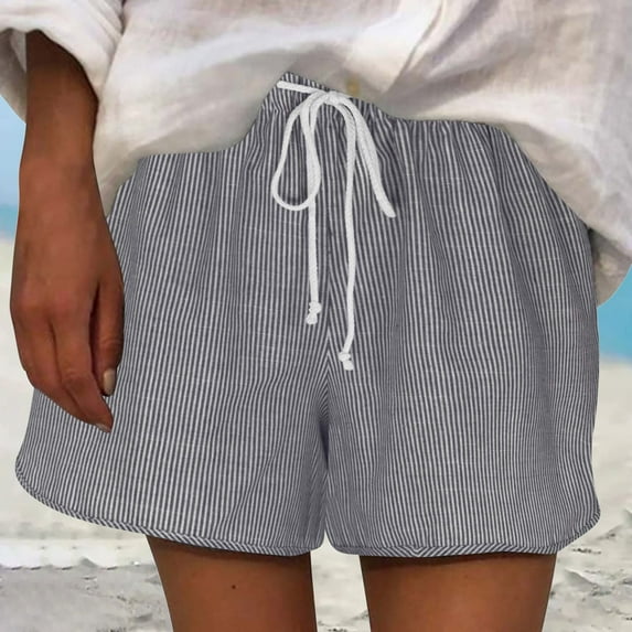 BSDJILFG Women's Shorts Elastic Waist Casual High Waisted Stretch Print Beachwear Swimwear Bottom ,S-3XL