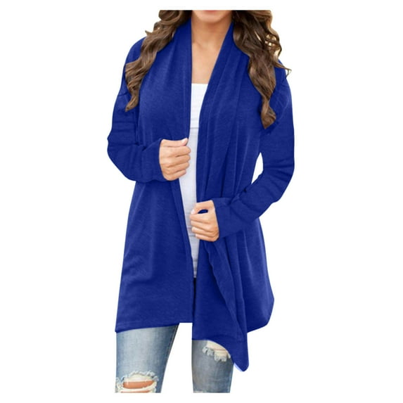 BSDJILFG Women's Swimwear Cover Ups Plus Size Tops Long Sleeve Casual Shirt Open Front Flowy Cardigan Cropped Jackets ,S-3XL