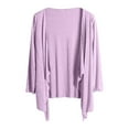 thumbnail image 1 of BSDJILFG Womens Bikini Cover Up Long Sleeve Shrugs Loose Fit Solid Color Flowy Open Front Cardigan, 1 of 5