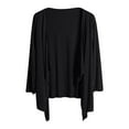 thumbnail image 1 of BSDJILFG Womens Bikini Cover Up Long Sleeve Shrugs Loose Fit Solid Color Flowy Open Front Cardigan, 1 of 5