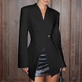 thumbnail image 1 of BSDJILFG Womens Blazers Long Sleeve Split Hem Dressy Slim Fit Suit Jacket Business Casual Peplum Tops, 1 of 3