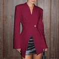 thumbnail image 1 of BSDJILFG Womens Blazers Long Sleeve Split Hem Dressy Slim Fit Suit Jacket Business Casual Peplum Tops, 1 of 9