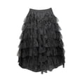 thumbnail image 1 of BSDJILFG Womens Cake Skirts Tiered Fringe Dress High Waist Slim Fit Fluffy Pleated Dress Evening Party Hot Sales, 1 of 5