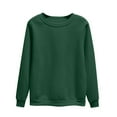 thumbnail image 1 of BSDJILFG Womens Oversized Sweatshirts Crewneck Sweatshirt Soft Fuzzy Lounge Blouse Long Sleeve Solid Color Pullover Tops Loose Fit Basic T-Shirt Sleepwear, 1 of 5