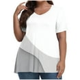 thumbnail image 1 of BSDJILFG Womens Plus Size Tops Summer 2025 Graphic Tees Loose Fit V-Neck Short Sleeve Shirt,Soft Comfortable Lounge Pajama Tops Sleepwear Sizes XL-5XL, 1 of 5