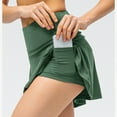 thumbnail image 1 of BSDJILFG Womens Tennis Skirt Athletic Skort with Pockets,Summer Quick Drying Mini Length Slit Short Golf Skirts, 1 of 8