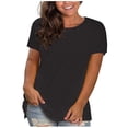 thumbnail image 1 of BSDJILFG Womens Tops Plus Size Casual Crew Neck Loose Basic Tshirts Christmas Gifts, 1 of 5