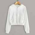 thumbnail image 1 of BSDJILFG Womens Zip Up Hoodies Juniors Cropped Cardigan Y2K Fall Trendy Lightweight Workout Jackets, 1 of 6