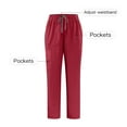 thumbnail image 1 of BSDJILFG Work Pants Men High Waisted Straight Leg Solid Color Elastic Waistband Scrub Trouser with Multi-Pockets, 1 of 7