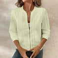 thumbnail image 1 of BSDJILFG Zip Up Jackets for Women Lightweight Cardigan Ribbed Knit Bomber Jackets Slim Fit Fall Winter Sweater Coats, 1 of 9