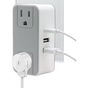 BSEED Mini Surge Protector with USB Charger,2 Outlet Extender with 3 USB 1 USB C Charging Ports,Safety System for Travel, Home, and Office 4 Pack
