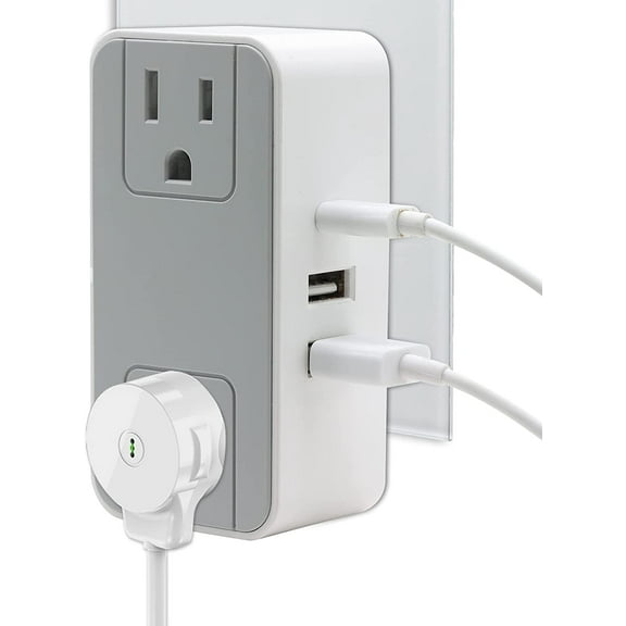 BSEED Mini Surge Protector with USB Charger,2 Outlet Extender with 3 USB (1 USB C) Charging Ports,Safety System for Travel, Home, and Office4 Pack
