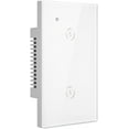 thumbnail image 1 of BSEED Smart Light Switch Tempered Glass Touch Panel 2.4GHz WiFi Smart Switch White 2 Gang 1 Way in-Wall Touch Wall Light Switch, Works with Alexa and Google Home, Neutral Wire Needed, No Hub Required, 1 of 7