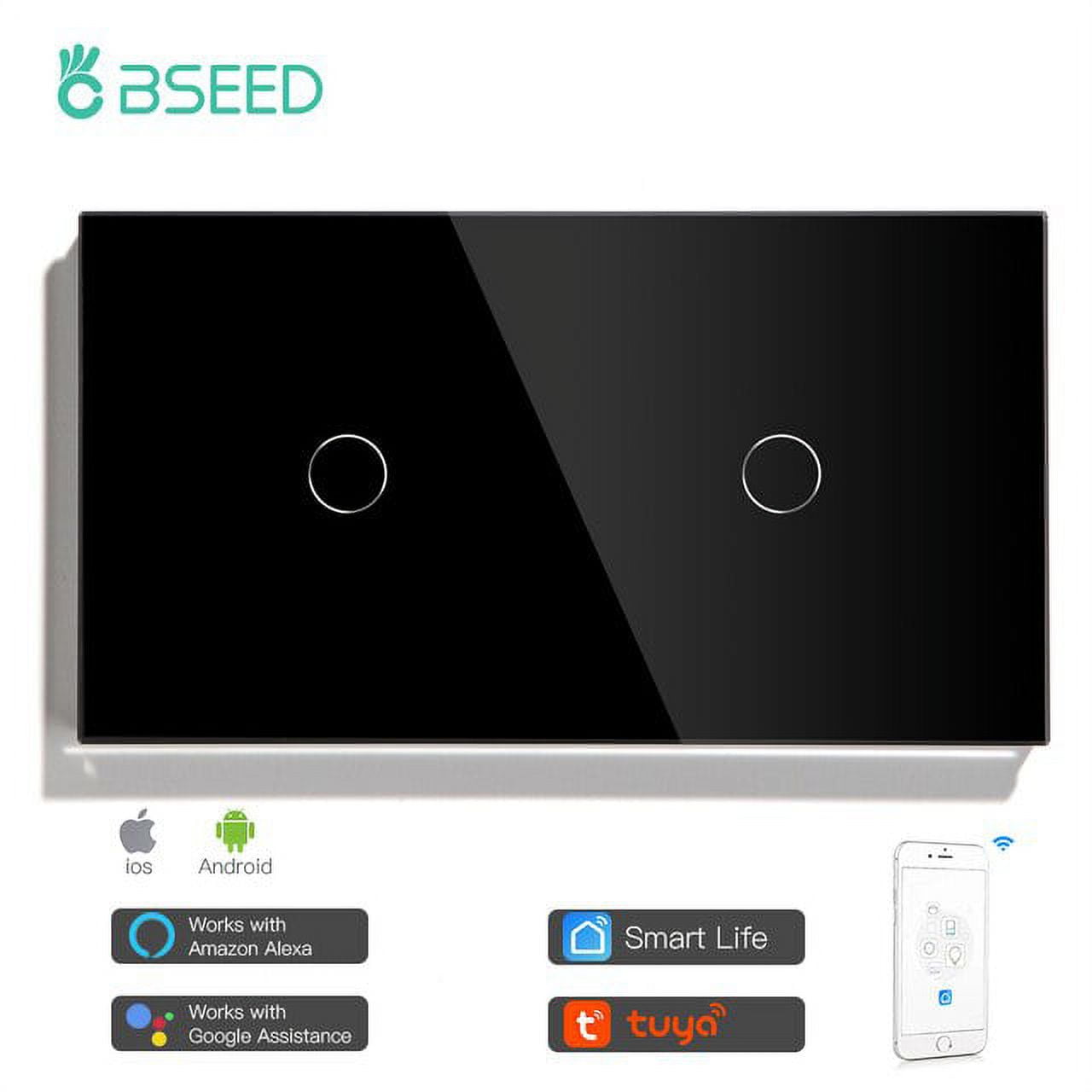 BSEED WIFI Double Light Switches Smart Touch Sensor Wall Switches